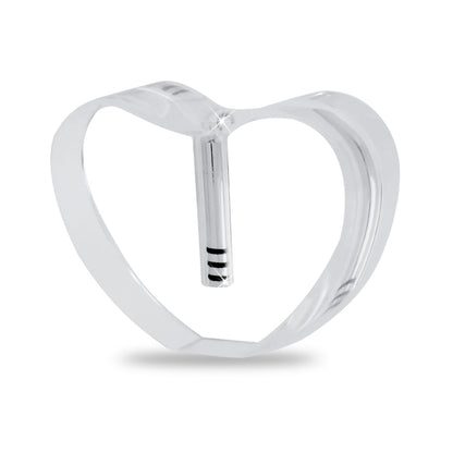 Glass Heart Silver Keepsake